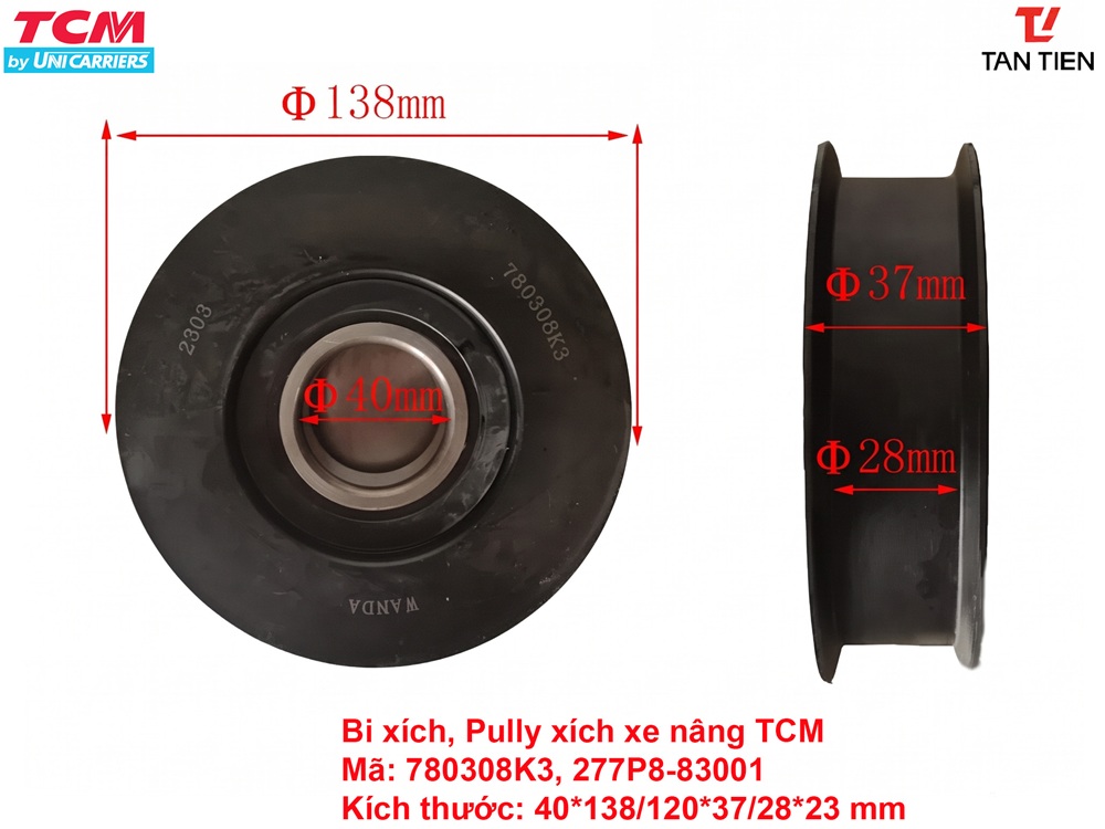 Bi Xích Xe Nâng TCM 780308K3 (277P8-83001)